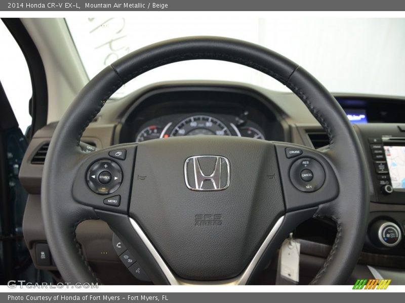 Mountain Air Metallic / Beige 2014 Honda CR-V EX-L