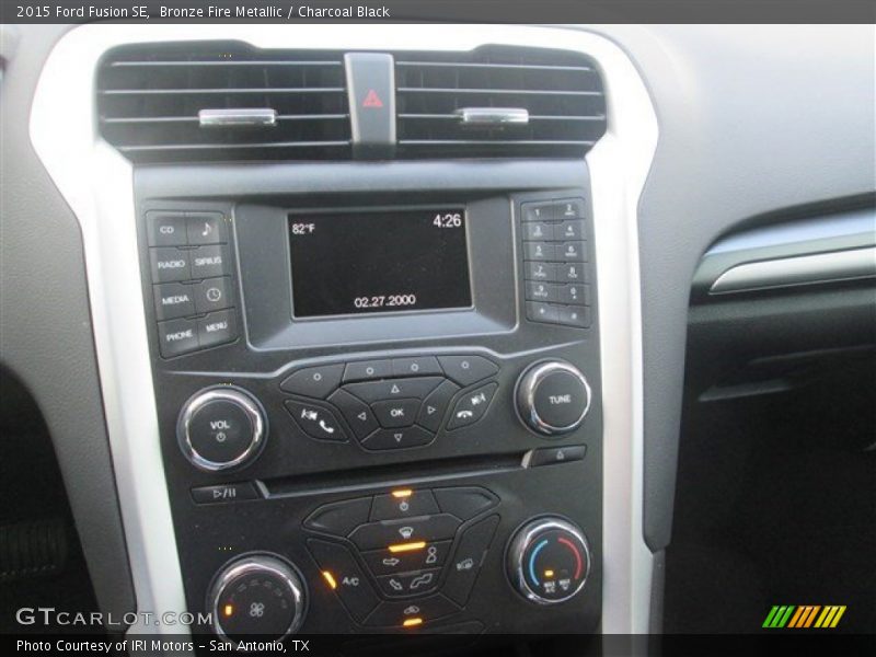 Bronze Fire Metallic / Charcoal Black 2015 Ford Fusion SE