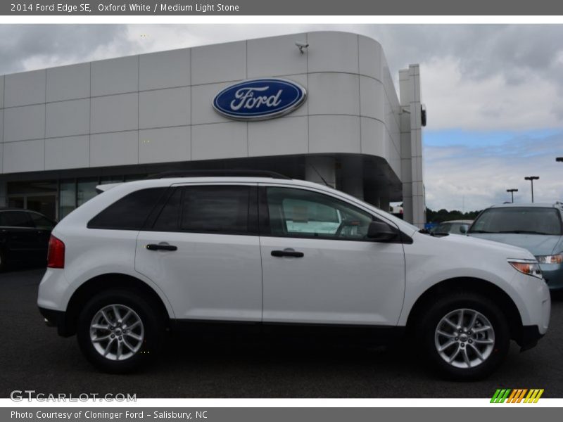 Oxford White / Medium Light Stone 2014 Ford Edge SE