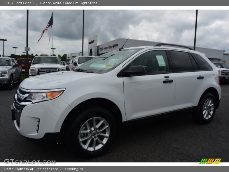 Oxford White / Medium Light Stone 2014 Ford Edge SE