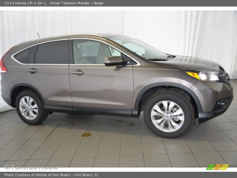 Urban Titanium Metallic / Beige 2014 Honda CR-V EX-L