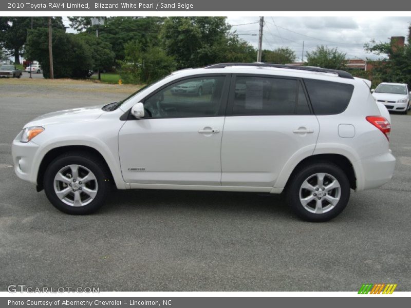Blizzard White Pearl / Sand Beige 2010 Toyota RAV4 Limited