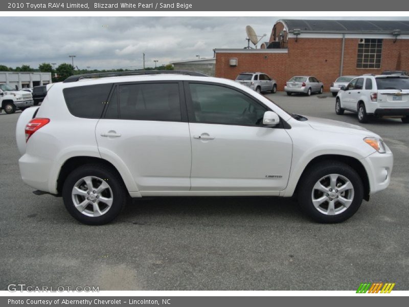 Blizzard White Pearl / Sand Beige 2010 Toyota RAV4 Limited