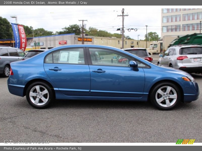 Atomic Blue Metallic / Gray 2008 Honda Civic EX Sedan