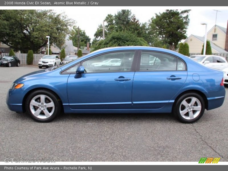 Atomic Blue Metallic / Gray 2008 Honda Civic EX Sedan