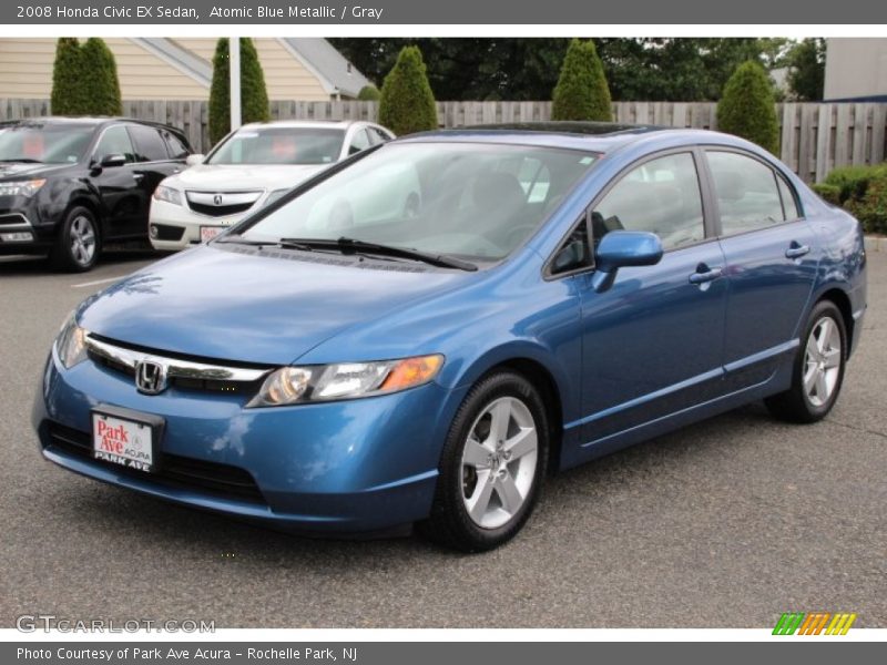 Atomic Blue Metallic / Gray 2008 Honda Civic EX Sedan