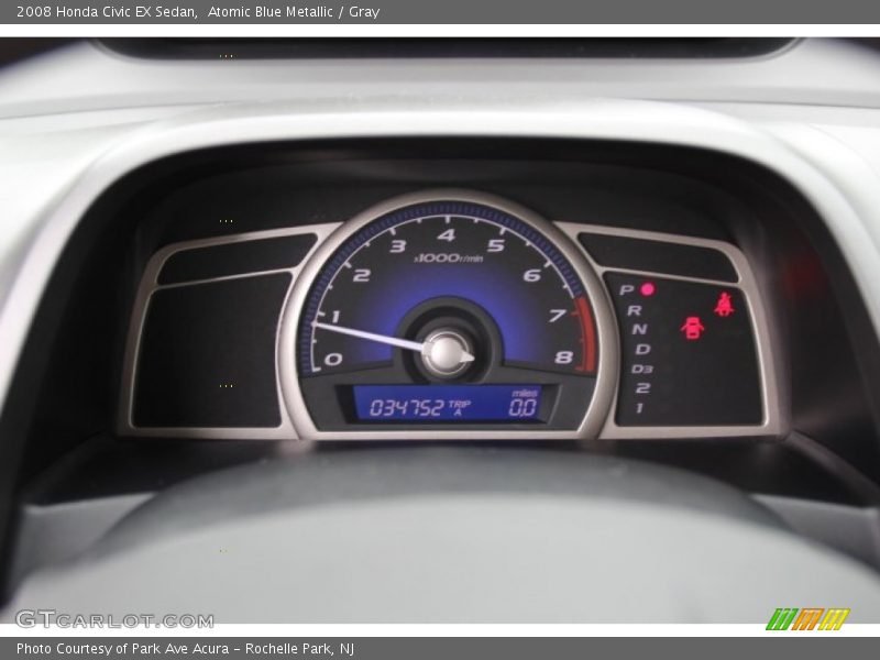 Atomic Blue Metallic / Gray 2008 Honda Civic EX Sedan