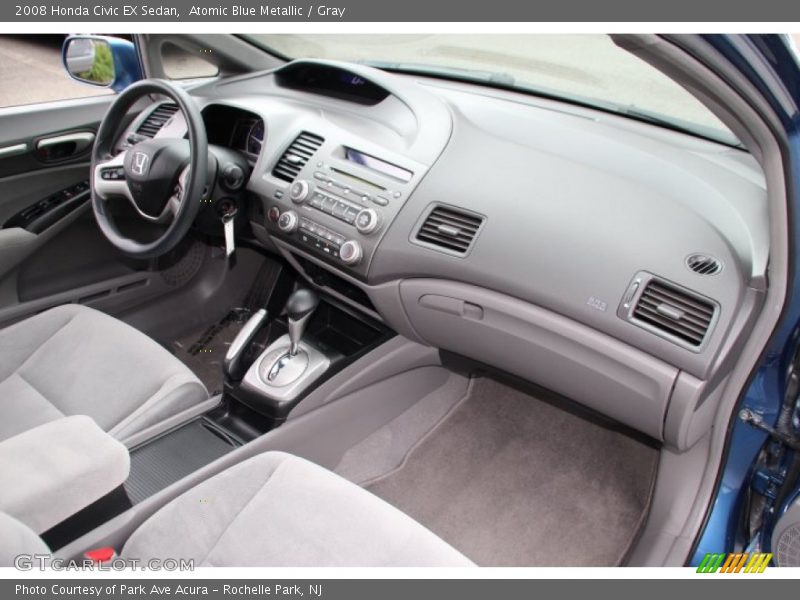 Atomic Blue Metallic / Gray 2008 Honda Civic EX Sedan