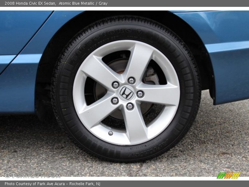 Atomic Blue Metallic / Gray 2008 Honda Civic EX Sedan