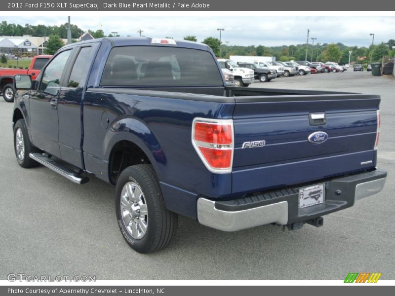 Dark Blue Pearl Metallic / Pale Adobe 2012 Ford F150 XLT SuperCab