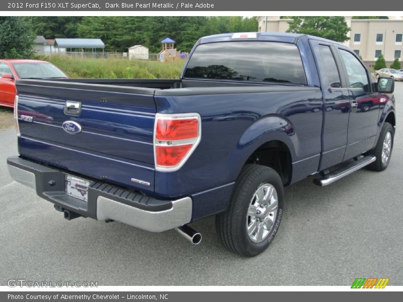 Dark Blue Pearl Metallic / Pale Adobe 2012 Ford F150 XLT SuperCab