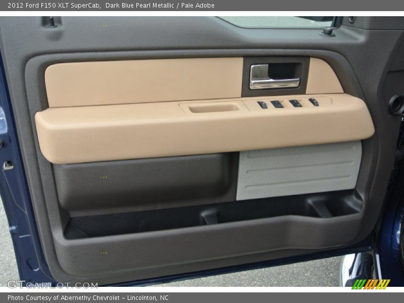 Dark Blue Pearl Metallic / Pale Adobe 2012 Ford F150 XLT SuperCab