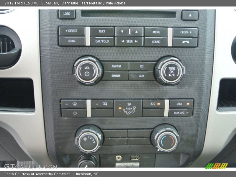 Dark Blue Pearl Metallic / Pale Adobe 2012 Ford F150 XLT SuperCab
