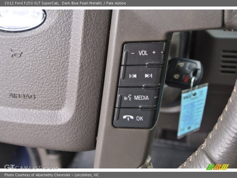 Dark Blue Pearl Metallic / Pale Adobe 2012 Ford F150 XLT SuperCab