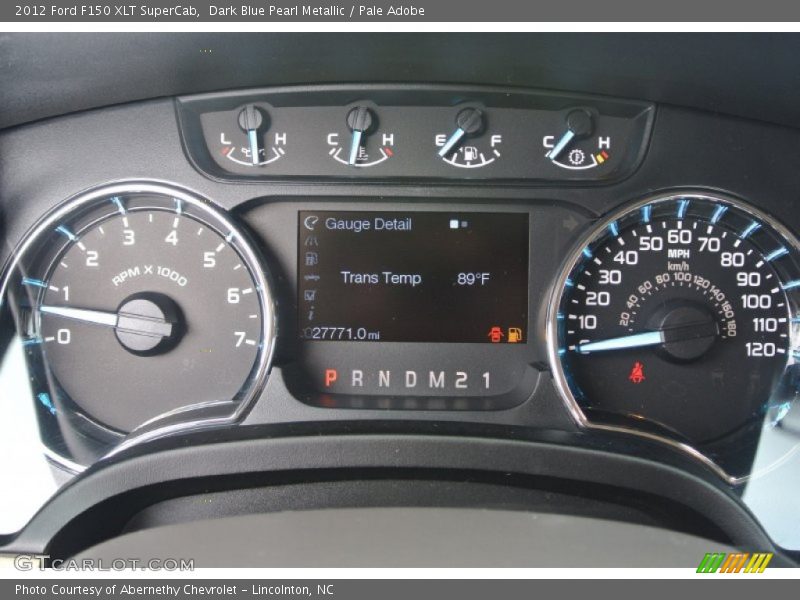 Dark Blue Pearl Metallic / Pale Adobe 2012 Ford F150 XLT SuperCab