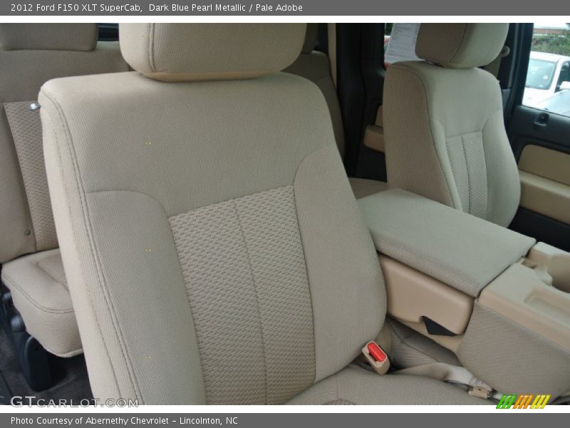 Dark Blue Pearl Metallic / Pale Adobe 2012 Ford F150 XLT SuperCab