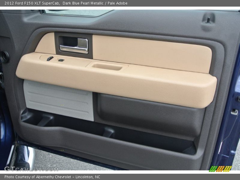 Dark Blue Pearl Metallic / Pale Adobe 2012 Ford F150 XLT SuperCab