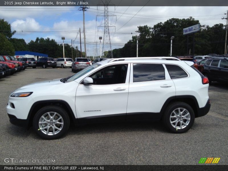 Bright White / Black 2015 Jeep Cherokee Latitude