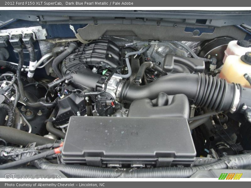 Dark Blue Pearl Metallic / Pale Adobe 2012 Ford F150 XLT SuperCab