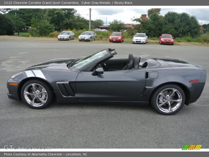Cyber Gray Metallic / Ebony Black 2010 Chevrolet Corvette Grand Sport Convertible