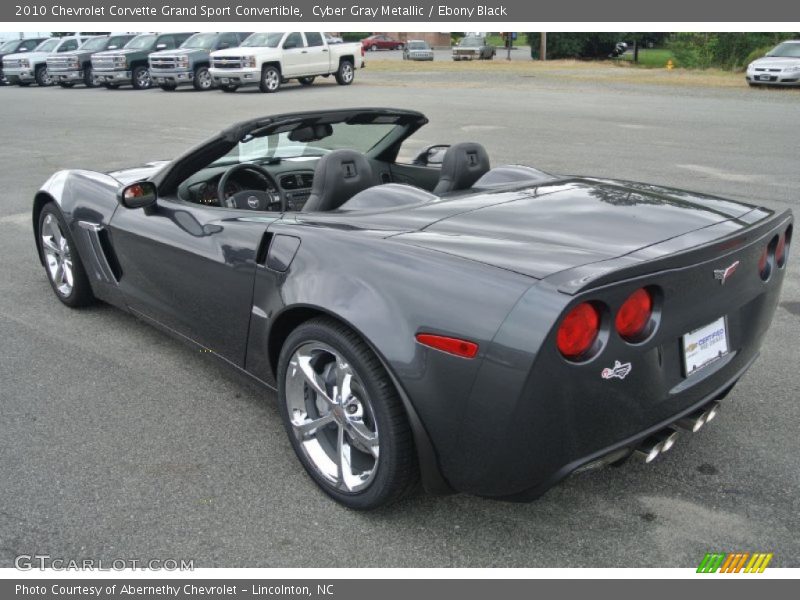 Cyber Gray Metallic / Ebony Black 2010 Chevrolet Corvette Grand Sport Convertible