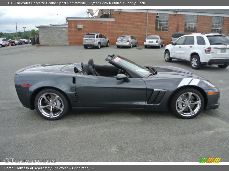 Cyber Gray Metallic / Ebony Black 2010 Chevrolet Corvette Grand Sport Convertible