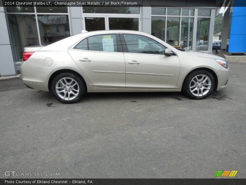 Champagne Silver Metallic / Jet Black/Titanium 2014 Chevrolet Malibu LT