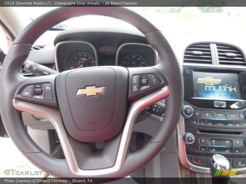 Champagne Silver Metallic / Jet Black/Titanium 2014 Chevrolet Malibu LT