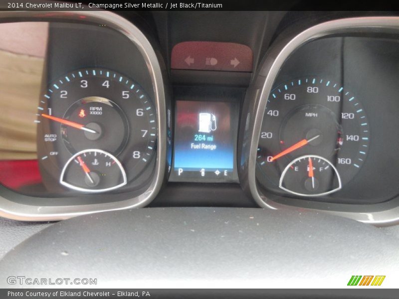 Champagne Silver Metallic / Jet Black/Titanium 2014 Chevrolet Malibu LT