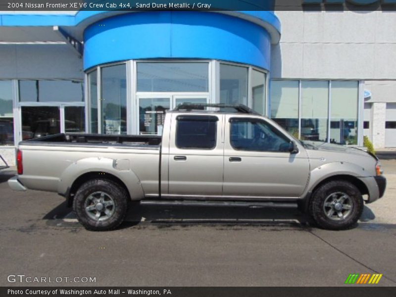 Sand Dune Metallic / Gray 2004 Nissan Frontier XE V6 Crew Cab 4x4