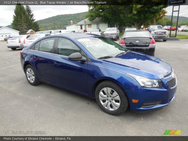 Blue Topaz Metallic / Jet Black/Medium Titanium 2012 Chevrolet Cruze LS