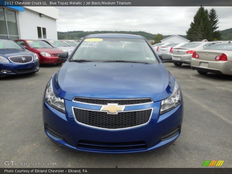 Blue Topaz Metallic / Jet Black/Medium Titanium 2012 Chevrolet Cruze LS