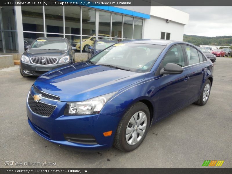 Blue Topaz Metallic / Jet Black/Medium Titanium 2012 Chevrolet Cruze LS