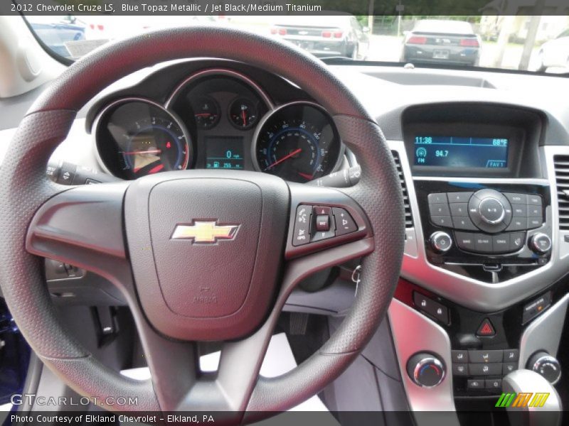 Blue Topaz Metallic / Jet Black/Medium Titanium 2012 Chevrolet Cruze LS