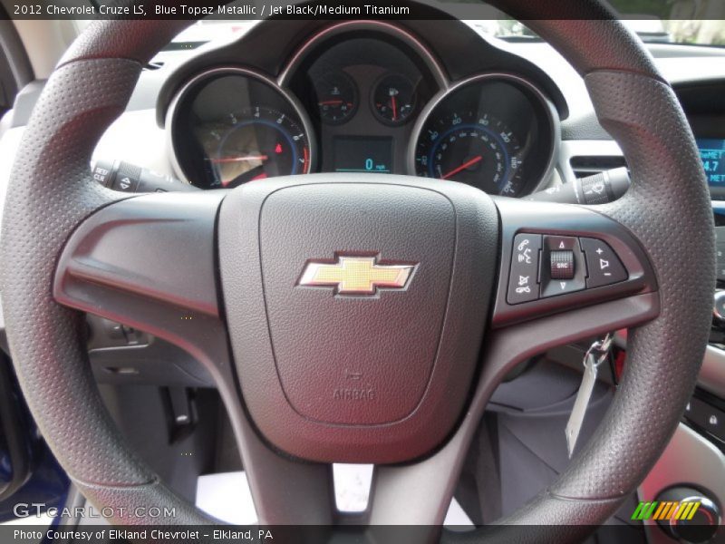 Blue Topaz Metallic / Jet Black/Medium Titanium 2012 Chevrolet Cruze LS