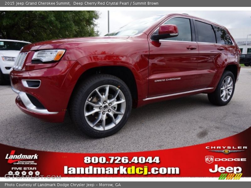 Deep Cherry Red Crystal Pearl / Summit Brown 2015 Jeep Grand Cherokee Summit