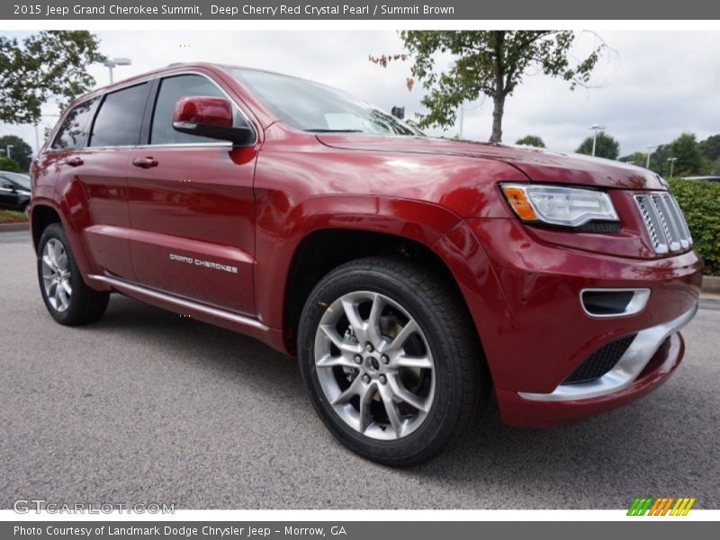 Deep Cherry Red Crystal Pearl / Summit Brown 2015 Jeep Grand Cherokee Summit