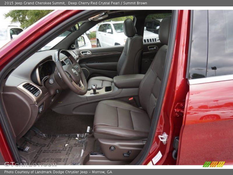 Front Seat of 2015 Grand Cherokee Summit