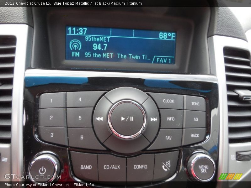 Blue Topaz Metallic / Jet Black/Medium Titanium 2012 Chevrolet Cruze LS