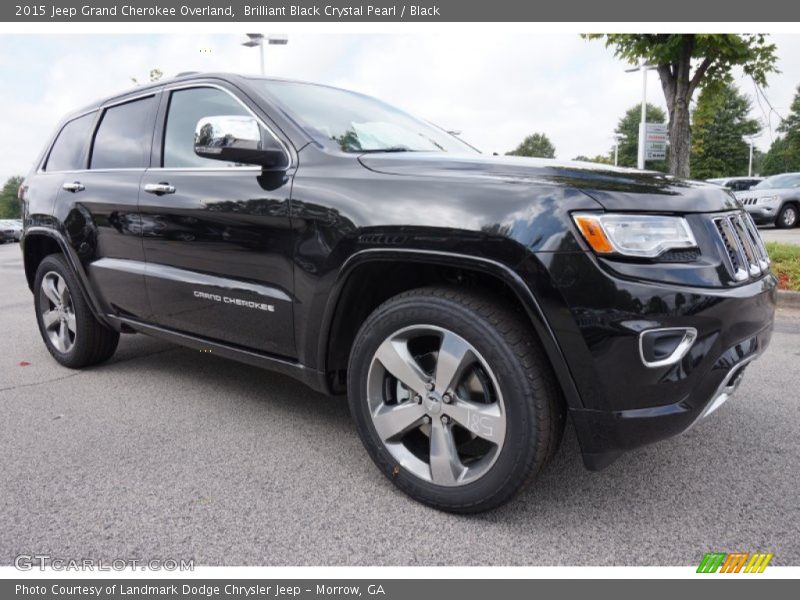 Brilliant Black Crystal Pearl / Black 2015 Jeep Grand Cherokee Overland