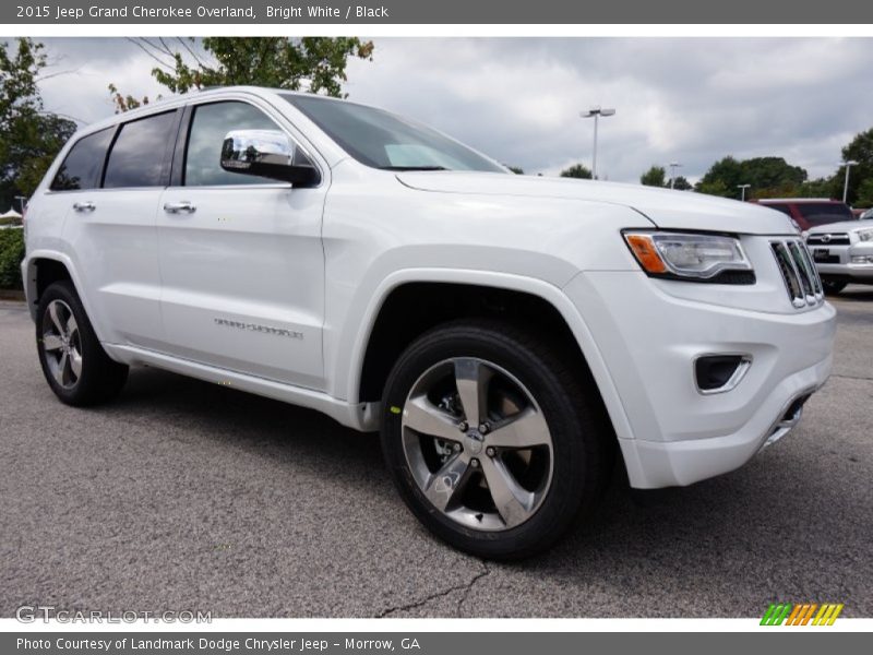 Bright White / Black 2015 Jeep Grand Cherokee Overland