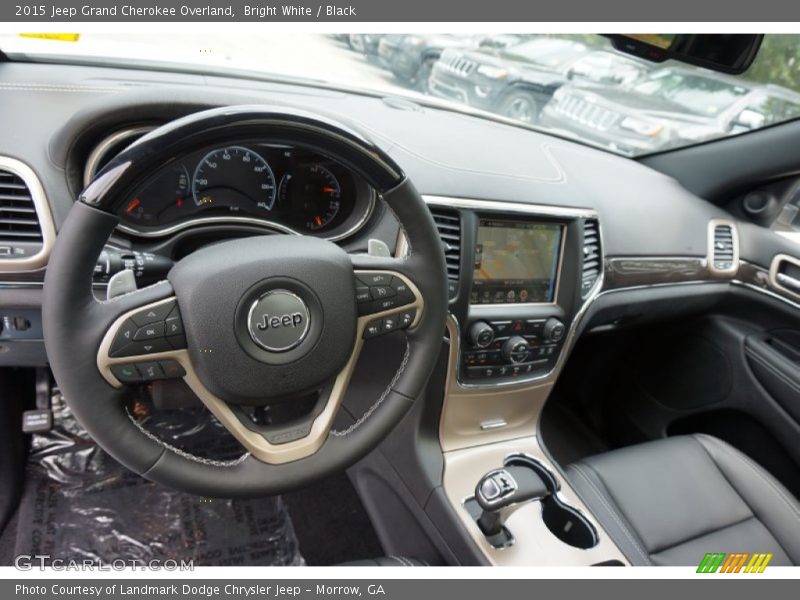 Bright White / Black 2015 Jeep Grand Cherokee Overland