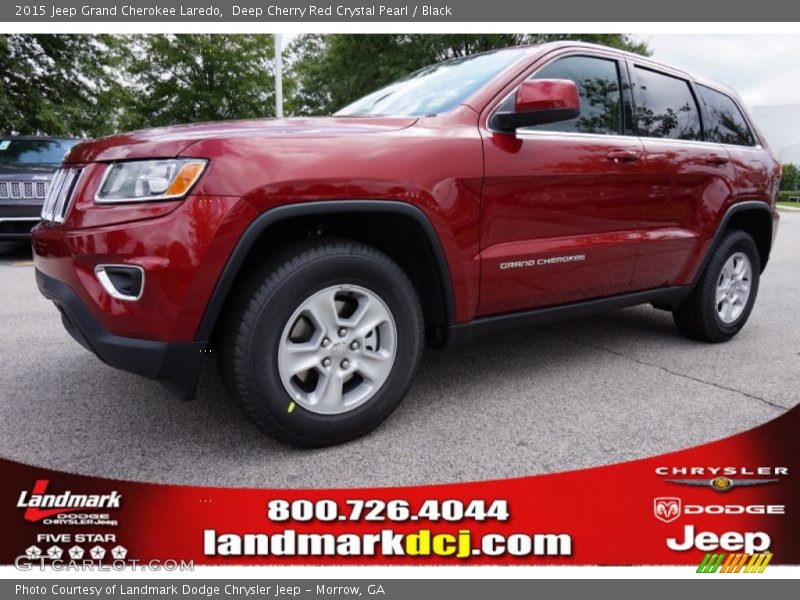 Deep Cherry Red Crystal Pearl / Black 2015 Jeep Grand Cherokee Laredo