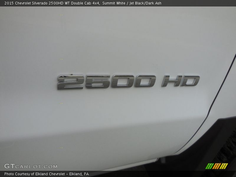 Summit White / Jet Black/Dark Ash 2015 Chevrolet Silverado 2500HD WT Double Cab 4x4