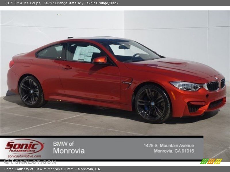 Sakhir Orange Metallic / Sakhir Orange/Black 2015 BMW M4 Coupe