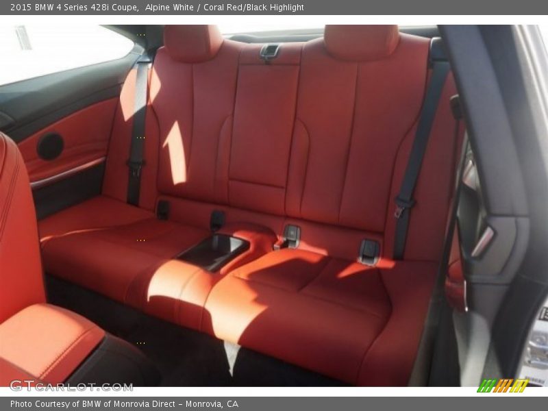 Alpine White / Coral Red/Black Highlight 2015 BMW 4 Series 428i Coupe