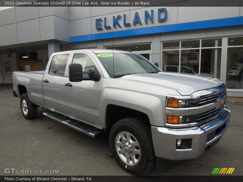 Silver Ice Metallic / Jet Black 2015 Chevrolet Silverado 3500HD LT Crew Cab 4x4