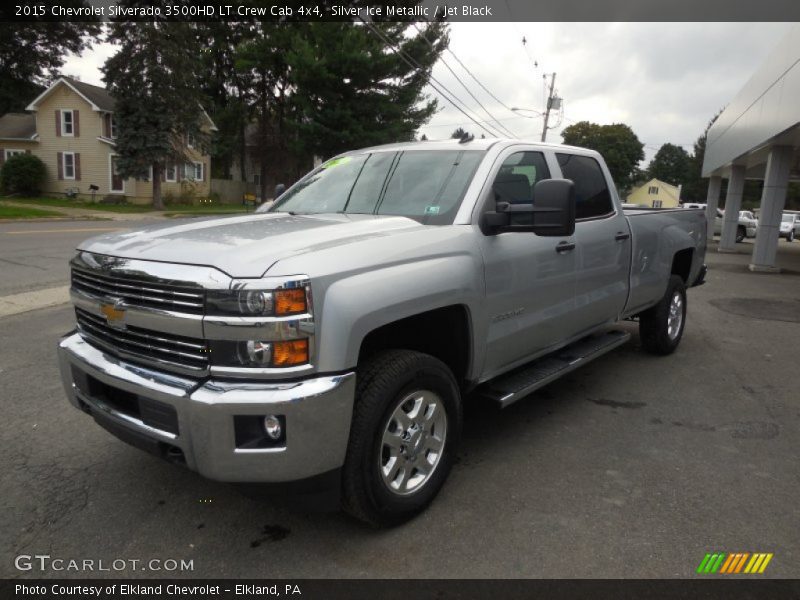 Silver Ice Metallic / Jet Black 2015 Chevrolet Silverado 3500HD LT Crew Cab 4x4