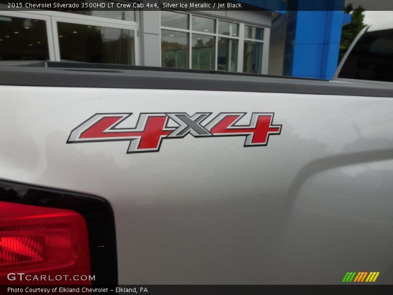 Silver Ice Metallic / Jet Black 2015 Chevrolet Silverado 3500HD LT Crew Cab 4x4