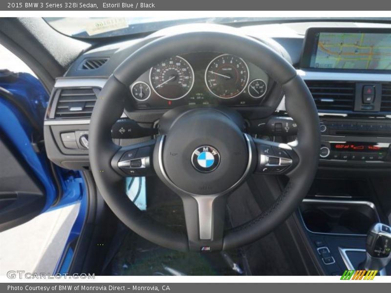 Estoril Blue / Black 2015 BMW 3 Series 328i Sedan